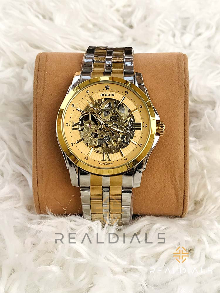 Rolex automatic outlet skeleton watch